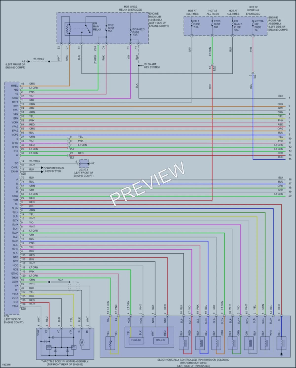 2017 Toyota CamryHybrid Transmission wiring diagram preview