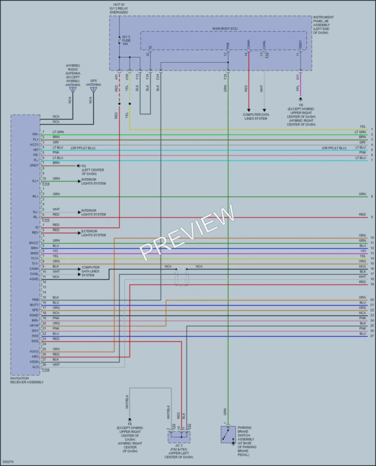 2017 Toyota Highlander Radio wiring diagram preview