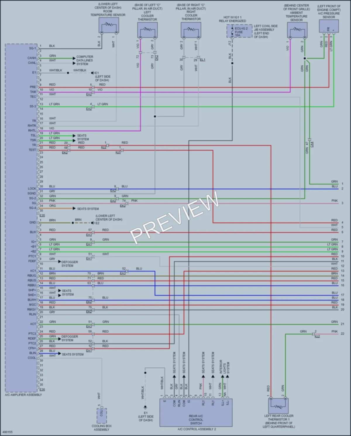 2017 Toyota LandCruiser Air Conditioning wiring diagram preview