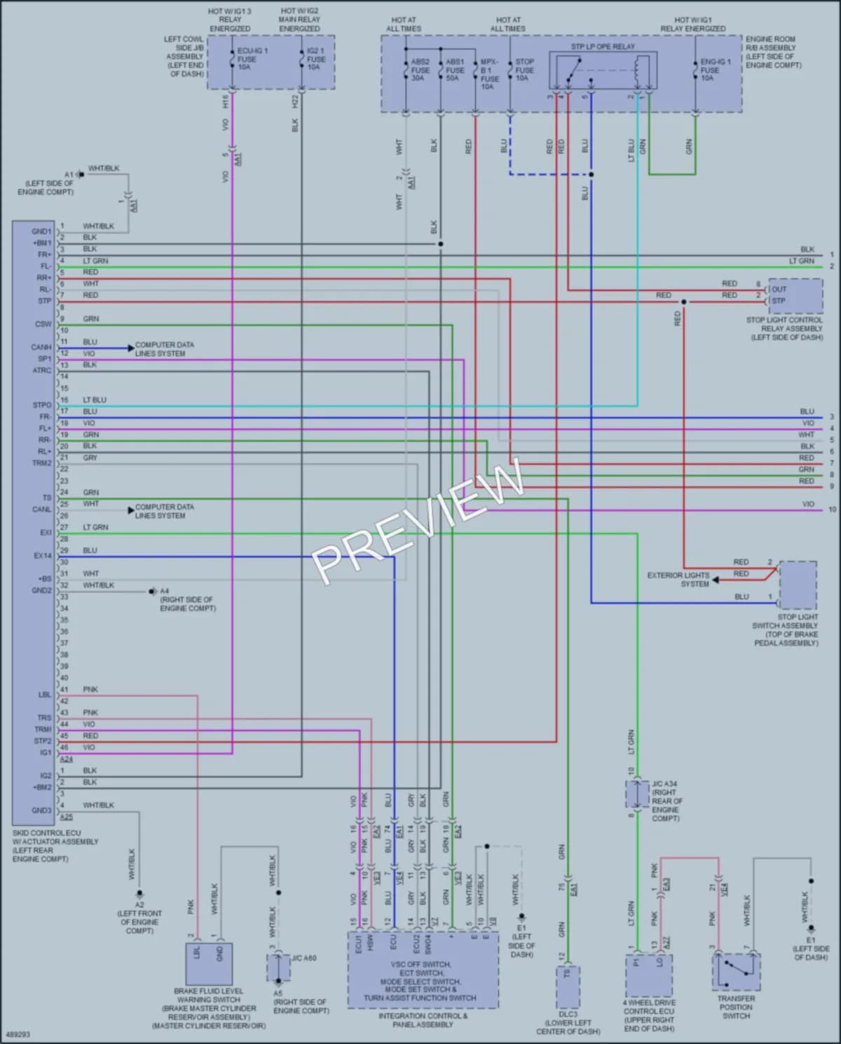 2017 Toyota LandCruiser Anti Lock Brakes wiring diagram preview