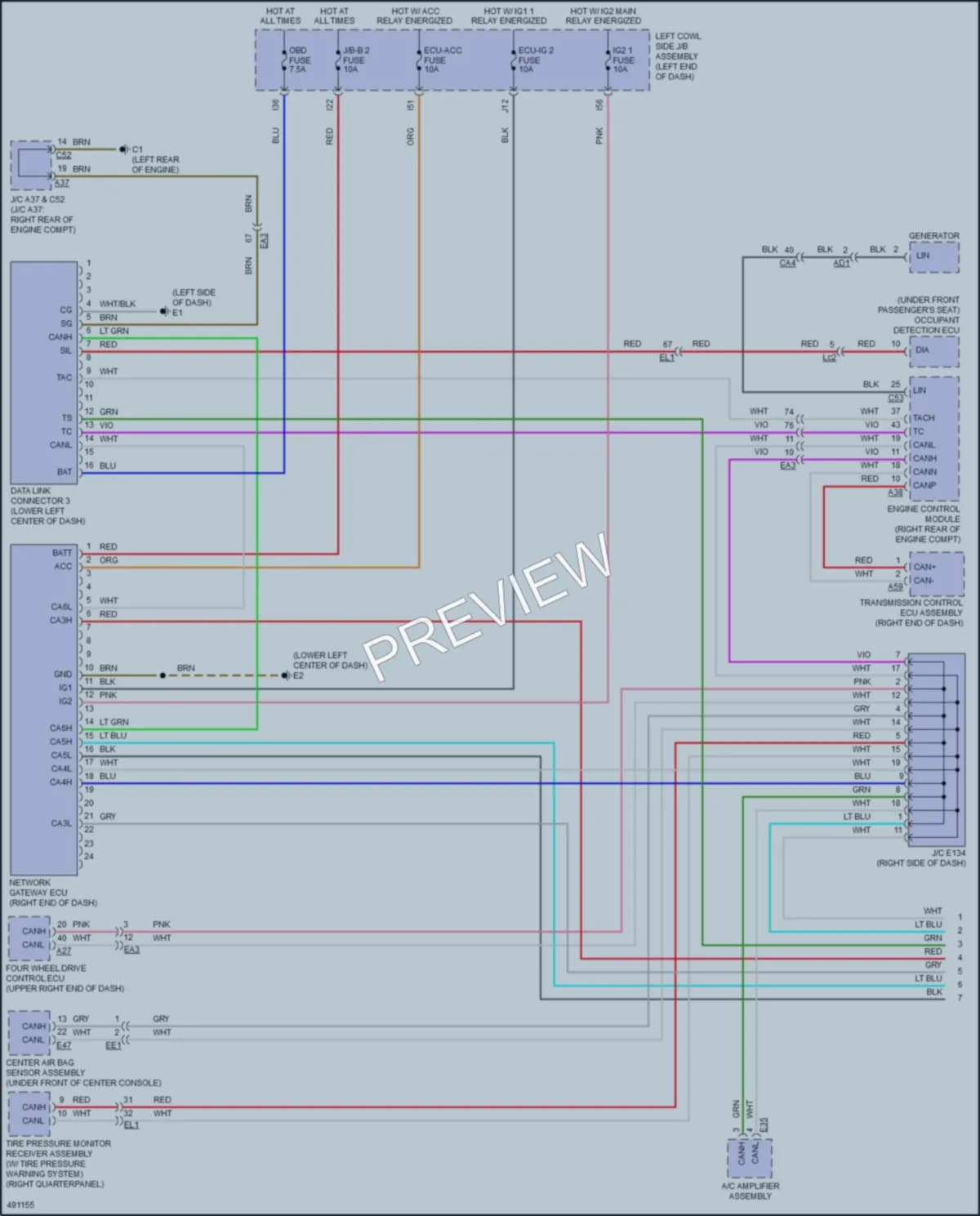 2017 Toyota LandCruiser Computer Data Lines wiring diagram preview