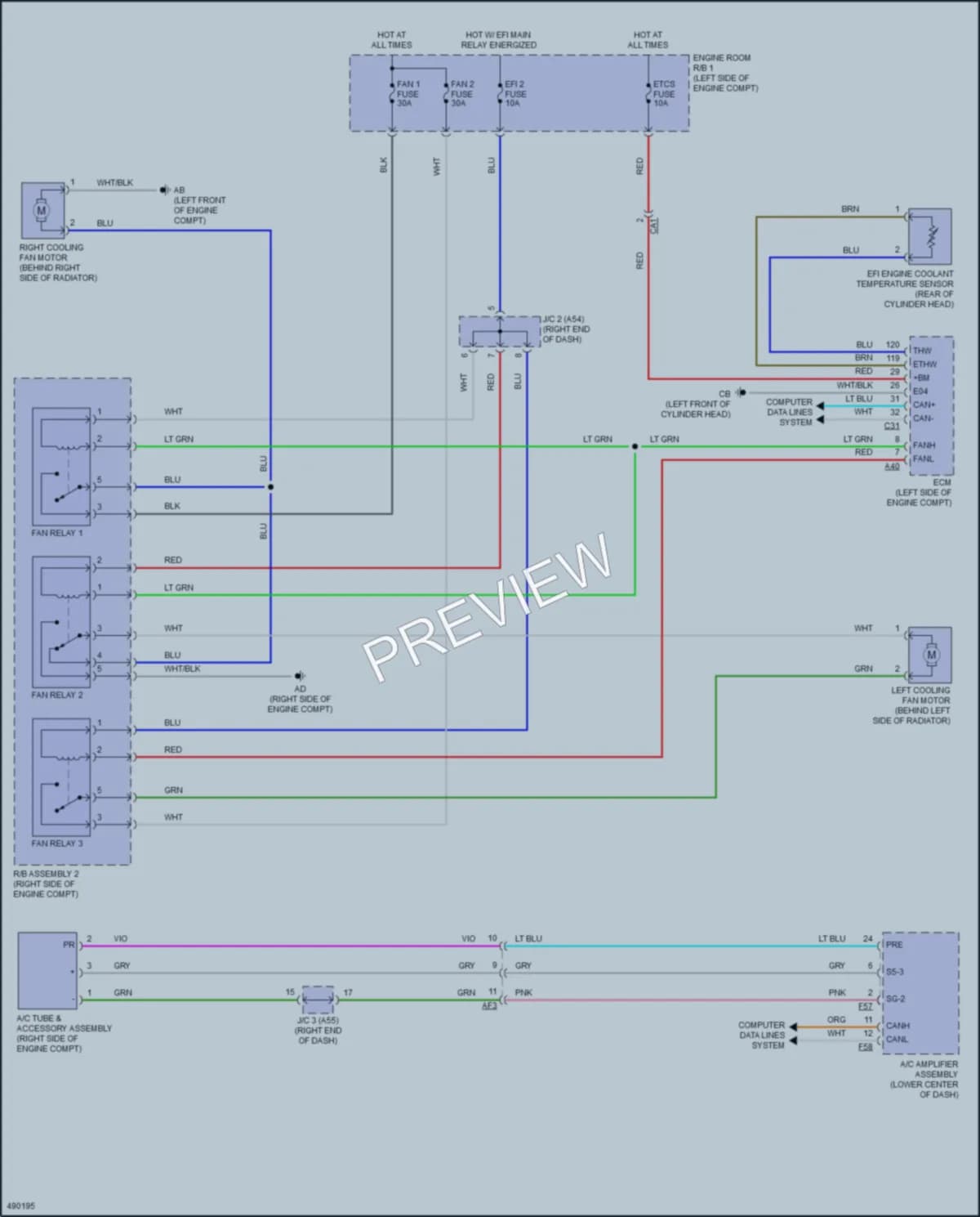 2017 Toyota Prius Cooling Fan wiring diagram preview