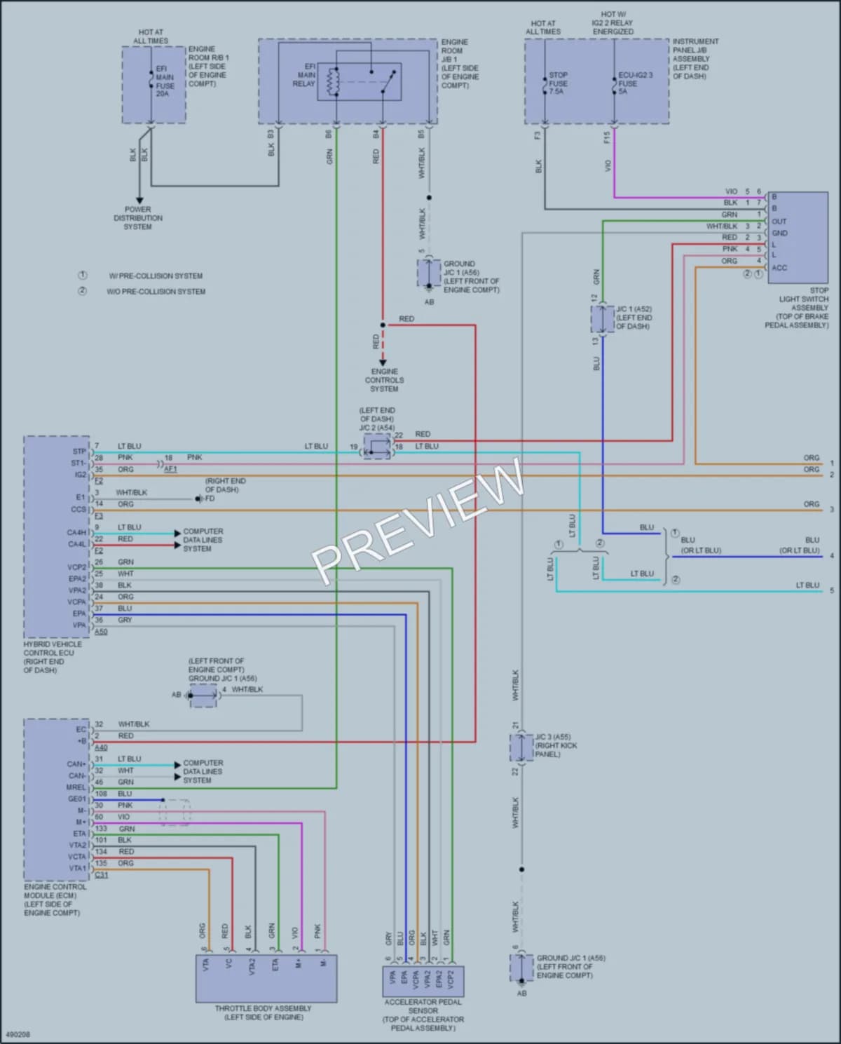 2017 Toyota Prius Cruise Control wiring diagram preview