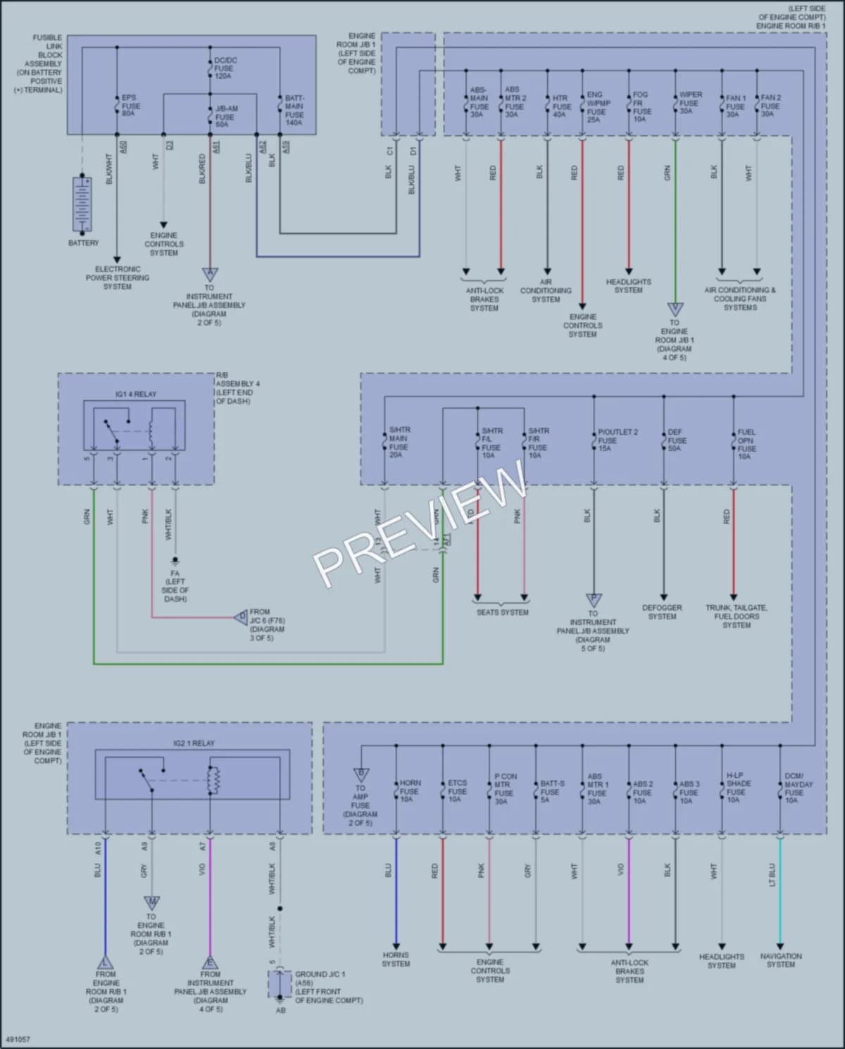 2017 Toyota Prius Power Distribution wiring diagram preview
