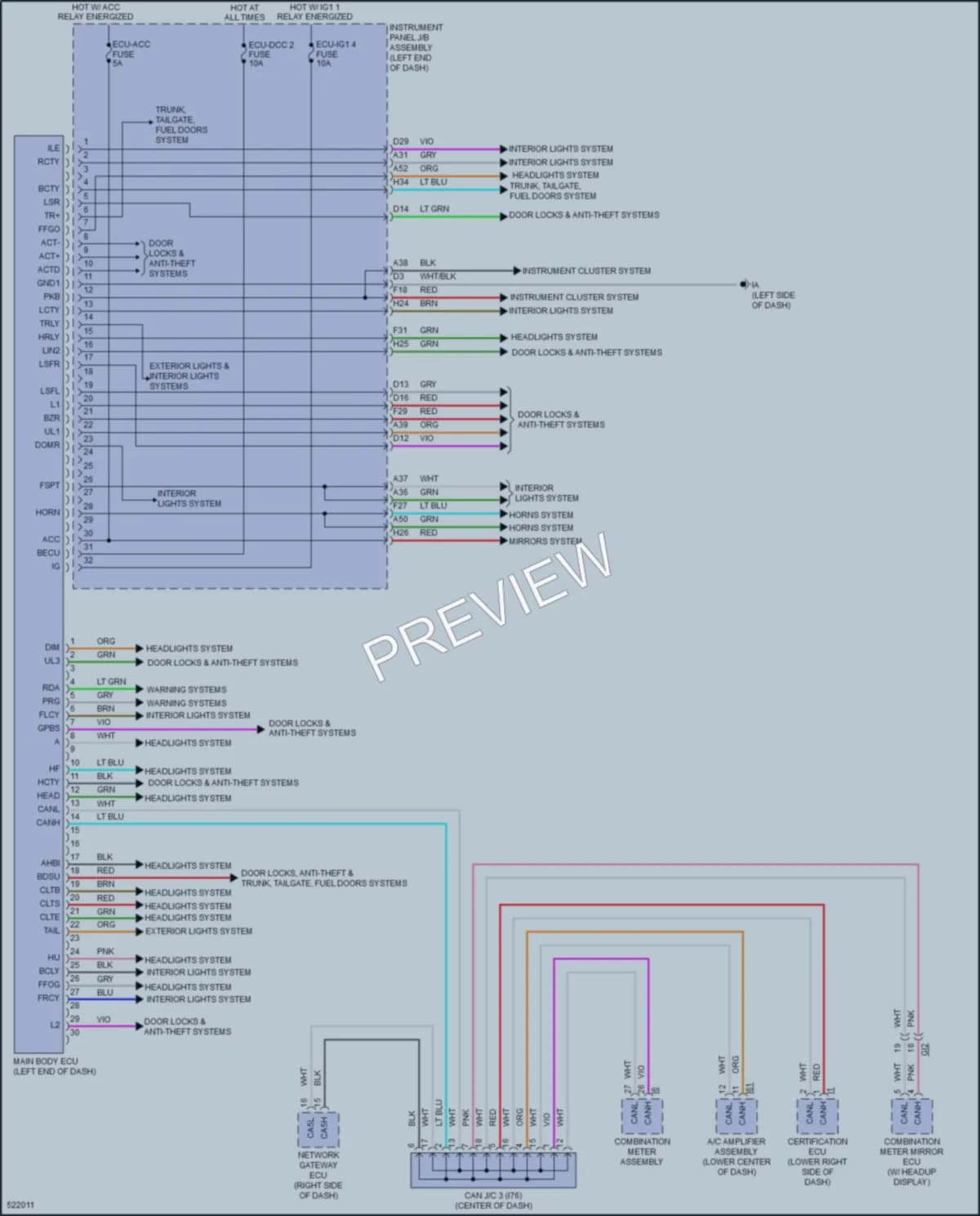 2017 Toyota PriusPrime Body Control Modules wiring diagram preview