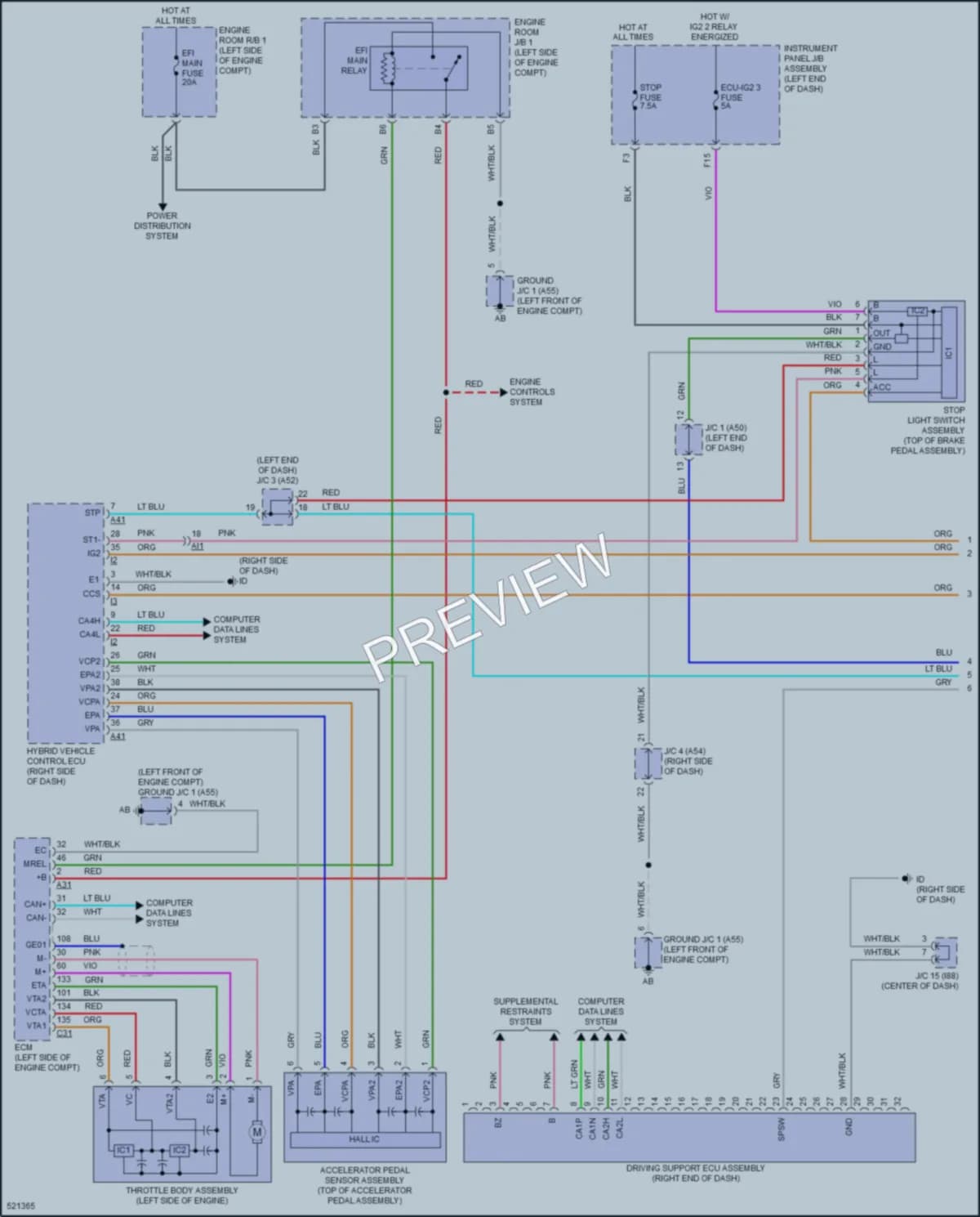 2017 Toyota PriusPrime Cruise Control wiring diagram preview