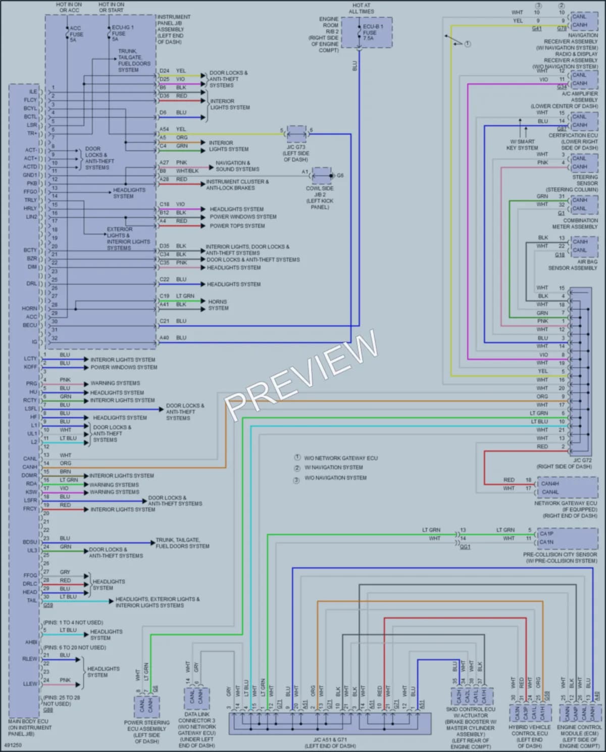 2017 Toyota Priusc Body Control Modules wiring diagram preview