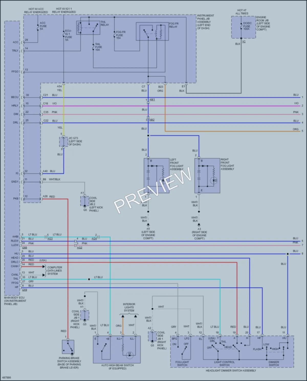 2017 Toyota Priusc Headlights wiring diagram preview
