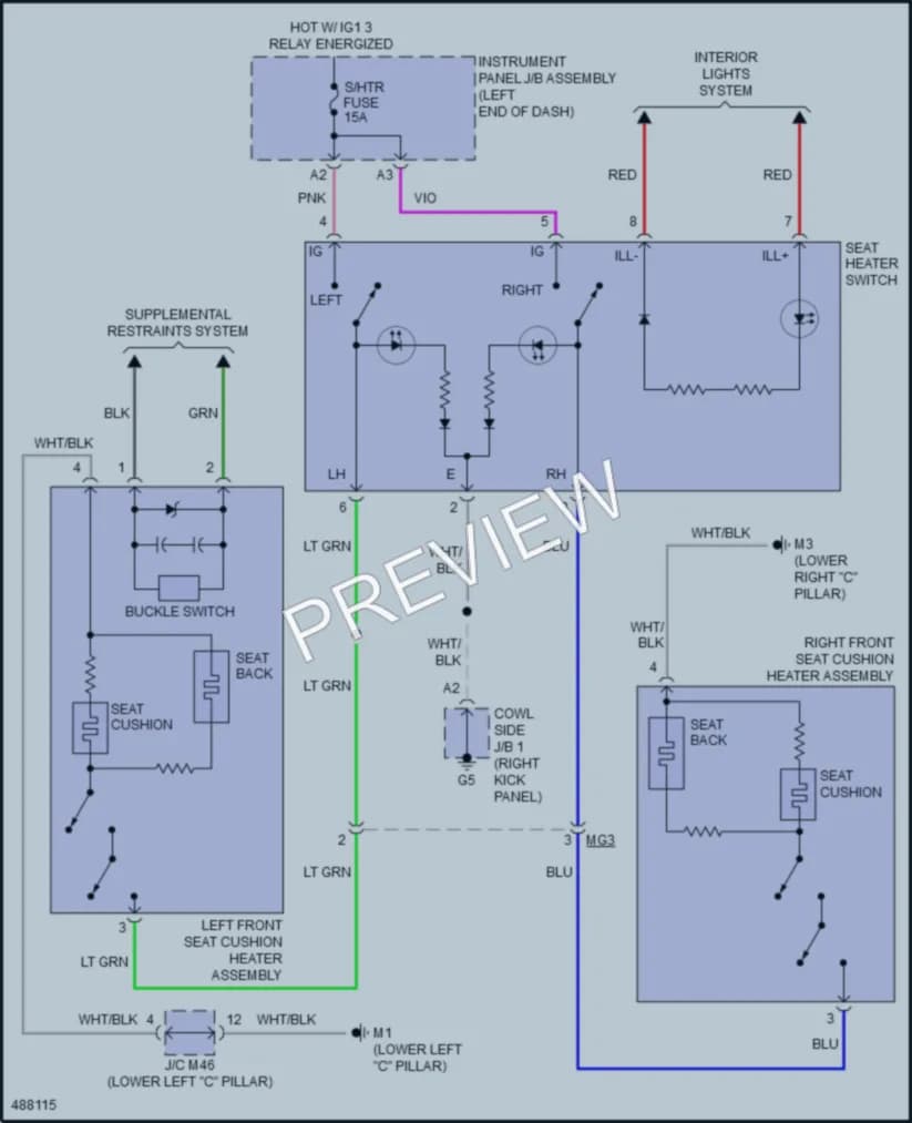 2017 Toyota Priusc Power Seats wiring diagram preview