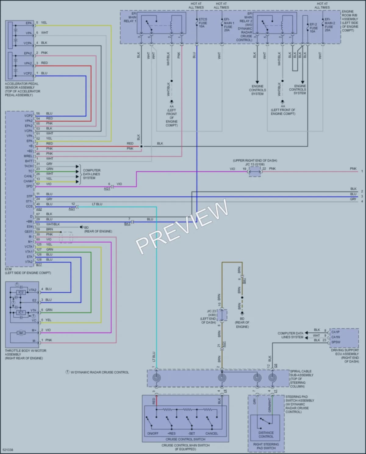 2017 Toyota RAV4Hybrid Cruise Control wiring diagram preview