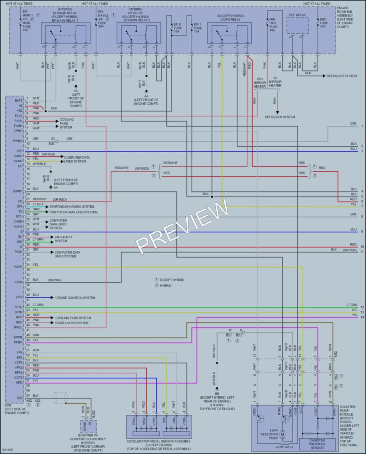 2017 Toyota RAV4Hybrid Engine Performance wiring diagram preview