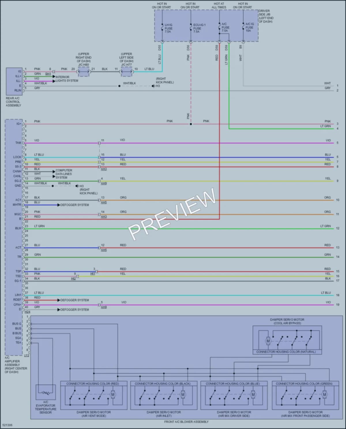 2017 Toyota Sequoia Air Conditioning wiring diagram preview