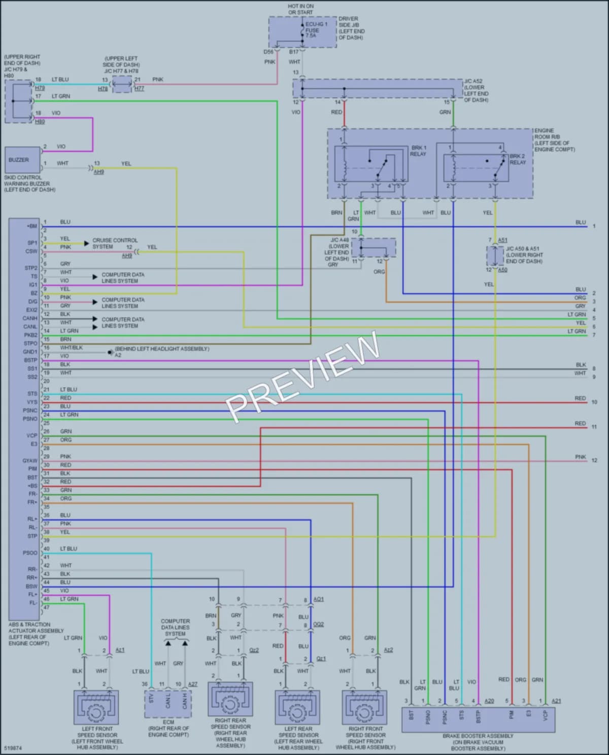 2017 Toyota Sequoia Anti Lock Brakes wiring diagram preview