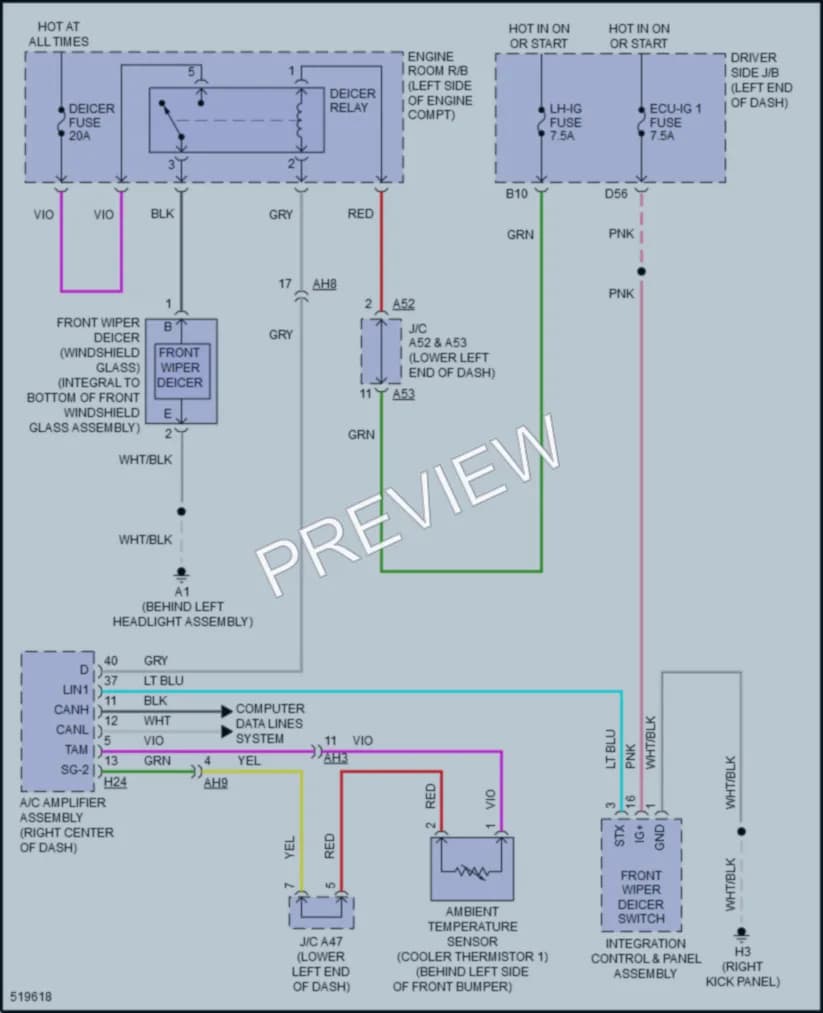 2017 Toyota Sequoia Defoggers wiring diagram preview