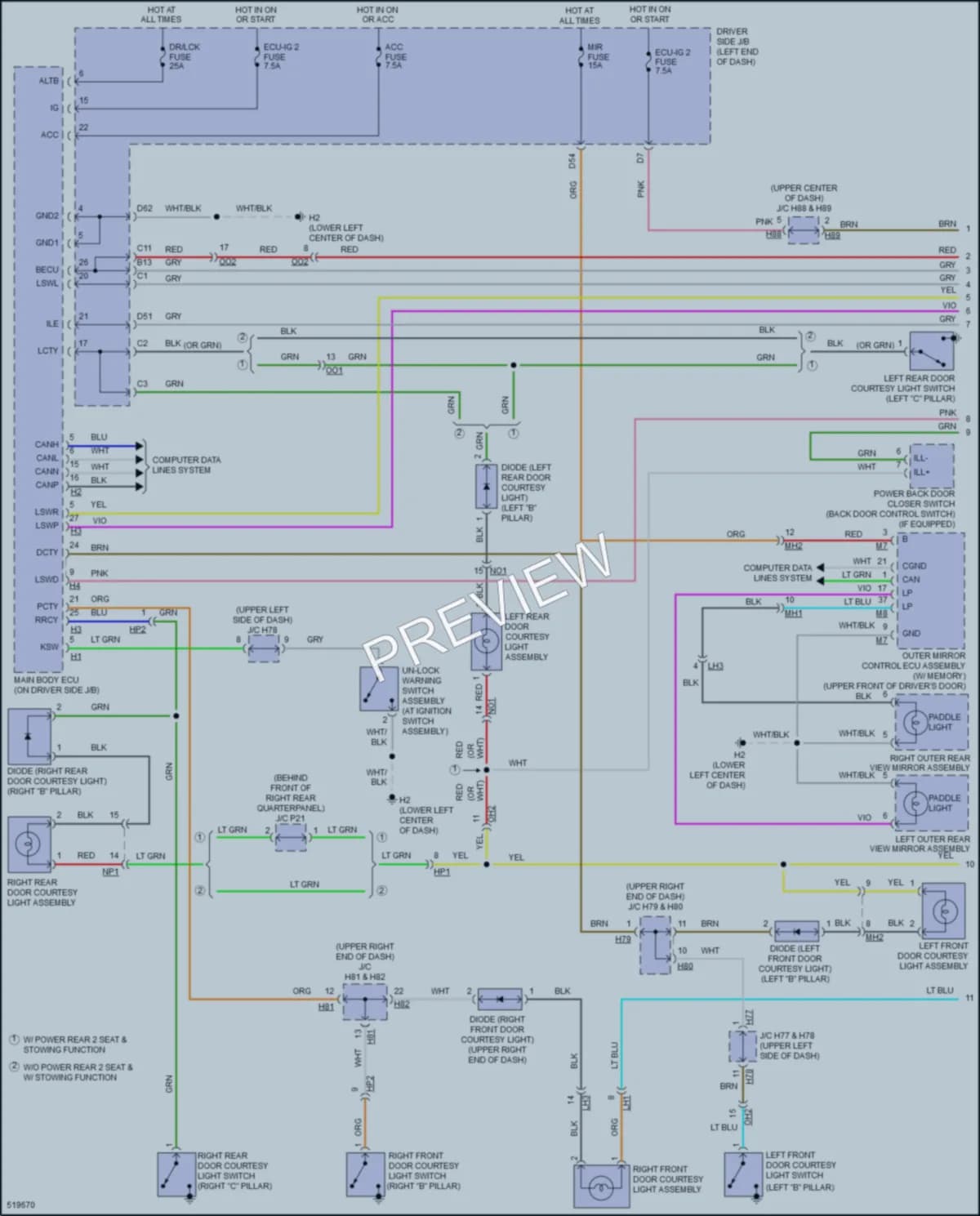 2017 Toyota Sequoia Interior Lights wiring diagram preview
