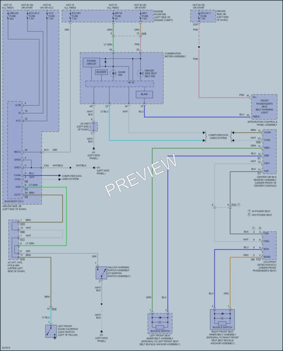 2017 Toyota Sequoia Warning Systems wiring diagram preview