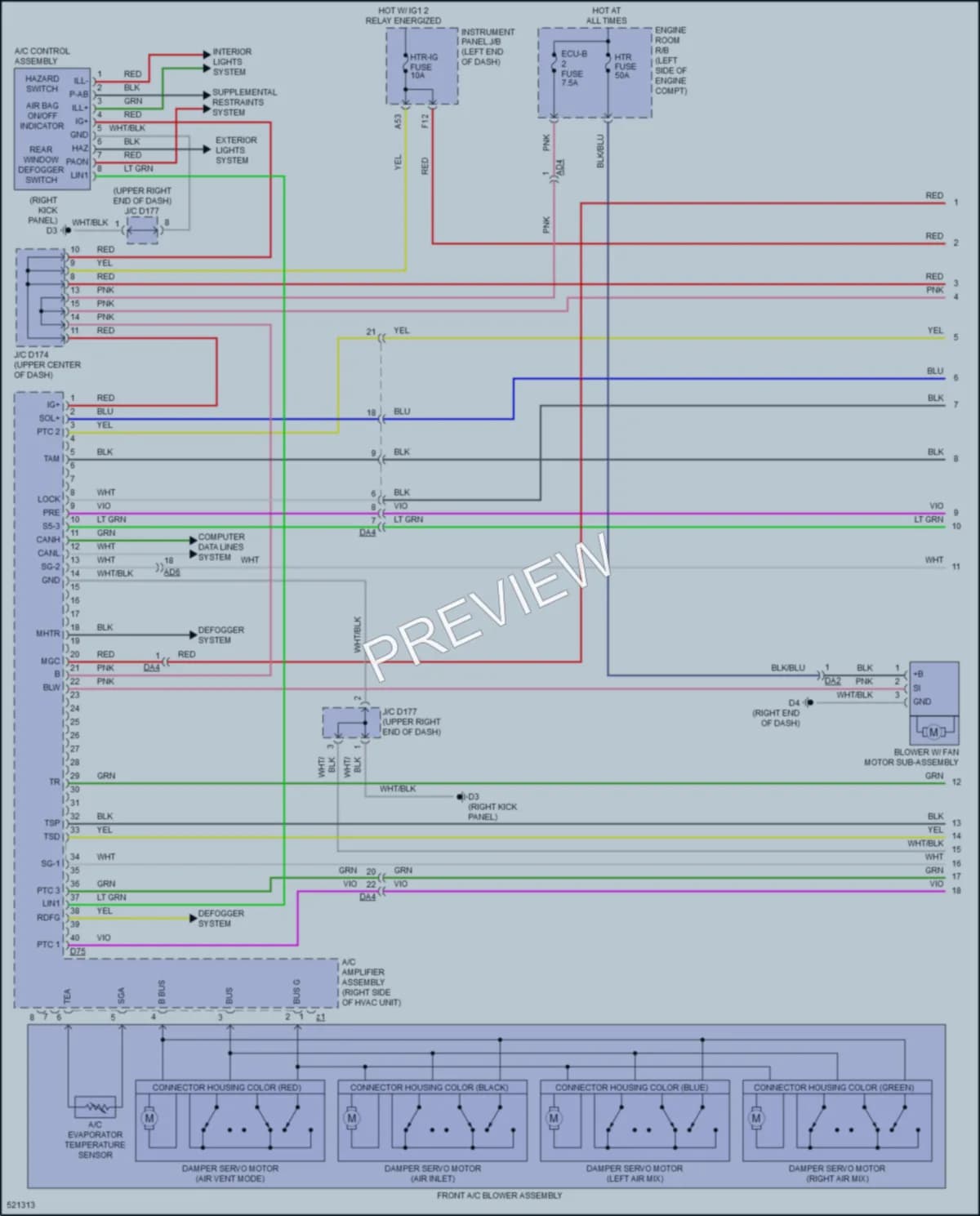 2017 Toyota Sienna Air Conditioning wiring diagram preview