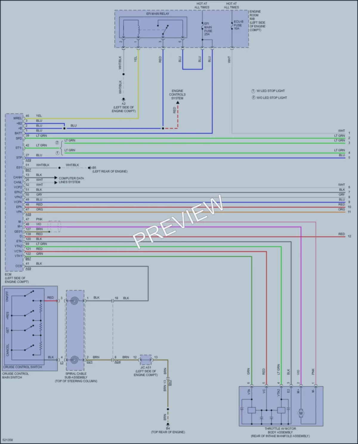 2017 Toyota Sienna Cruise Control wiring diagram preview