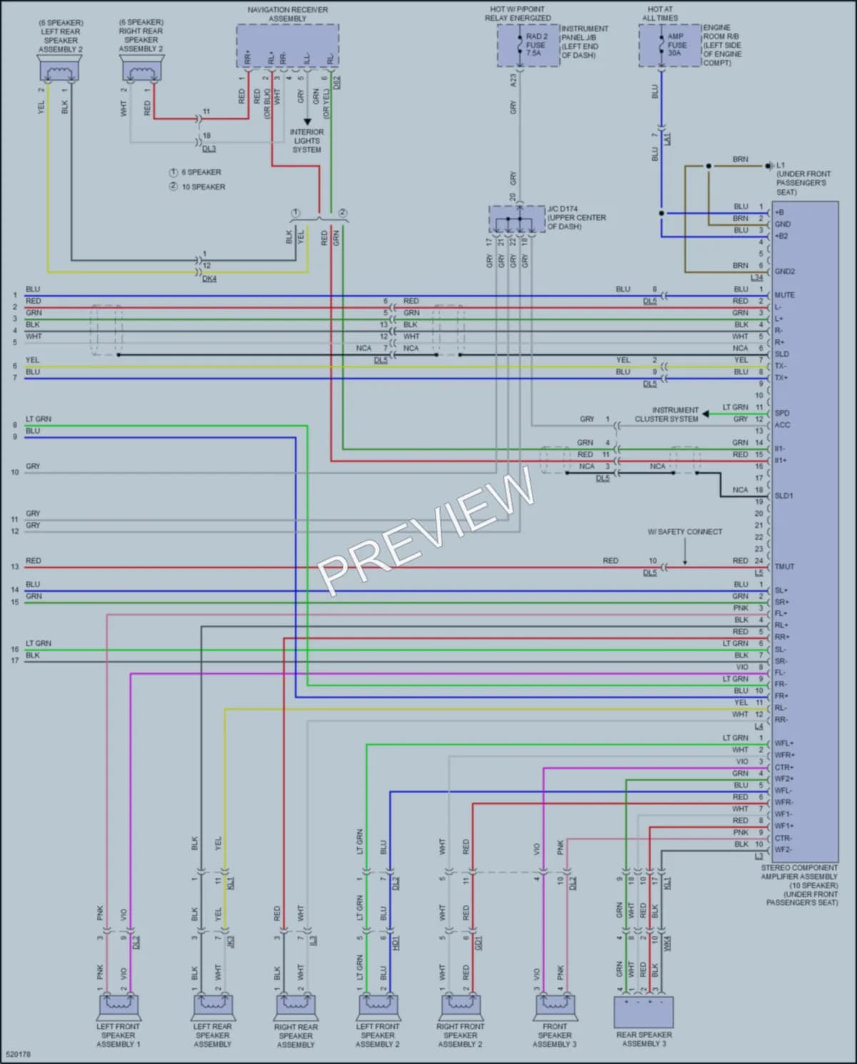 2017 Toyota Sienna Radio wiring diagram preview