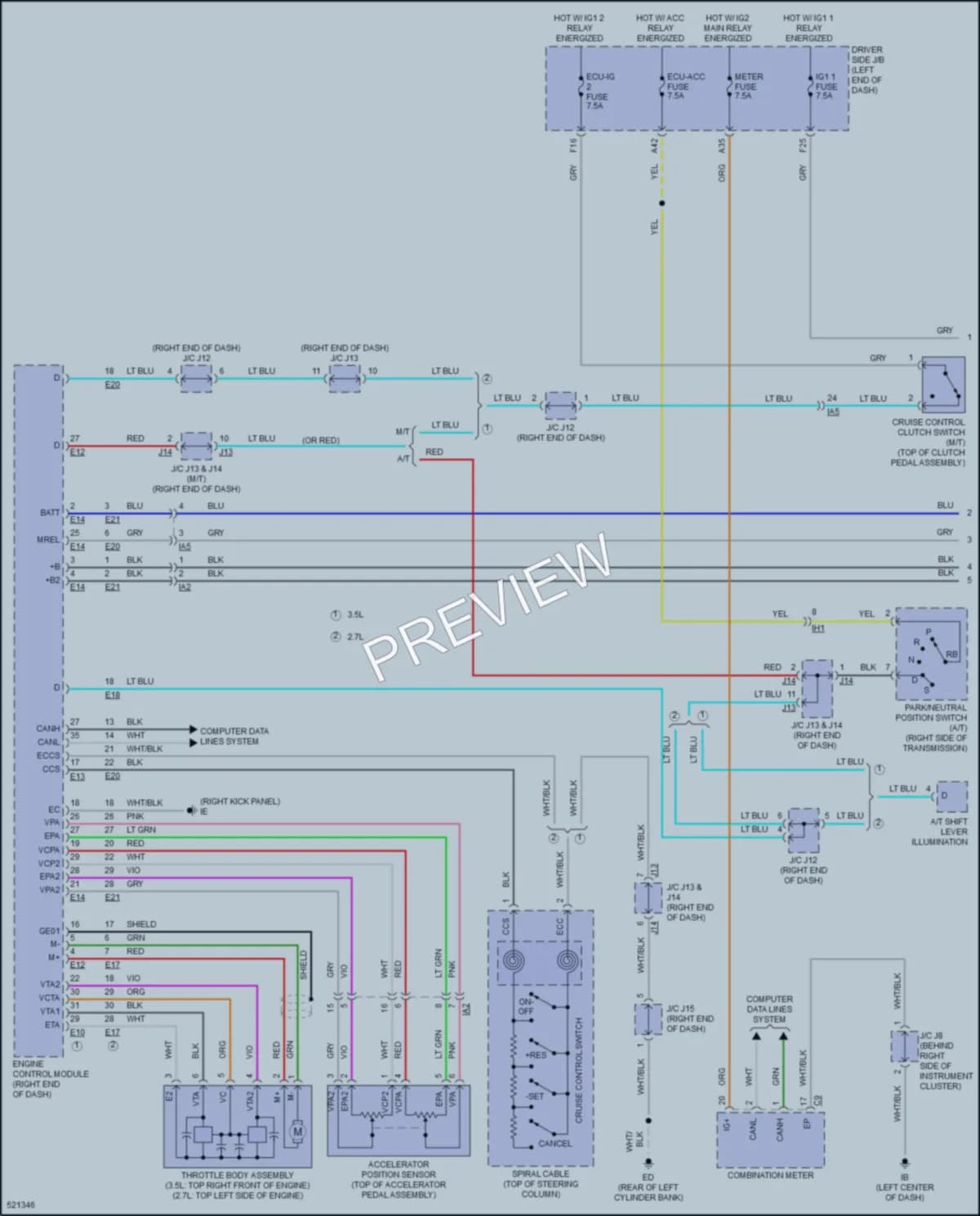 2017 Toyota Tacoma Cruise Control wiring diagram preview