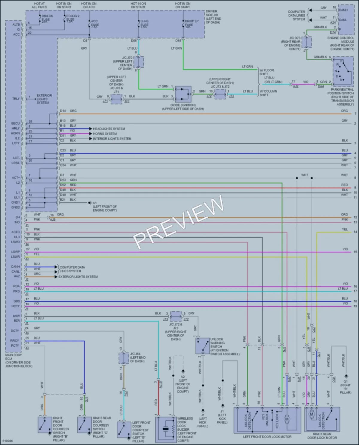 2017 Toyota Tundra Anti Theft wiring diagram preview
