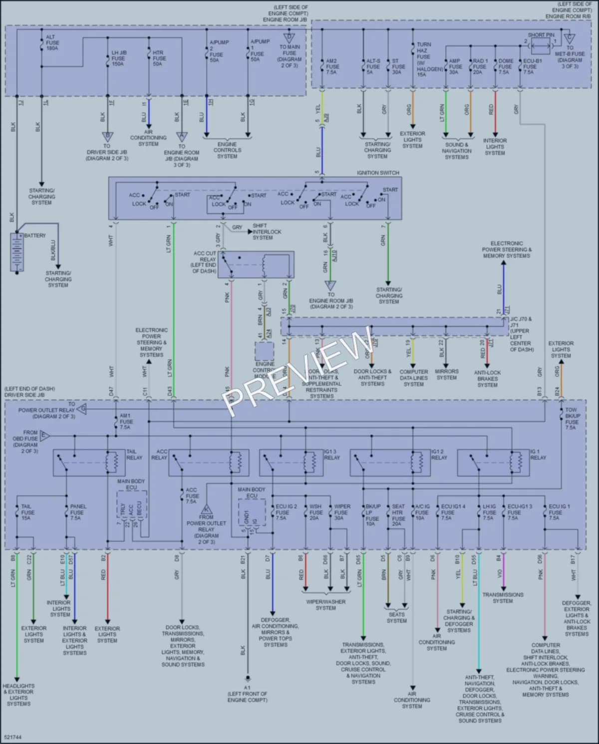 2017 Toyota Tundra Power Distribution wiring diagram preview
