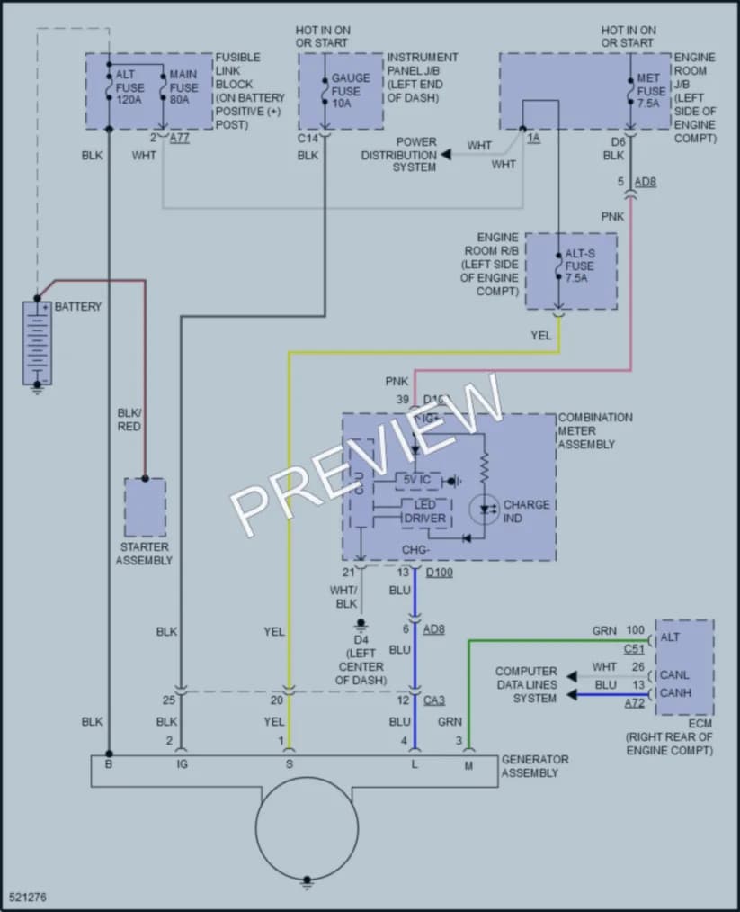 2017 Toyota Yaris Starting Charging wiring diagram preview