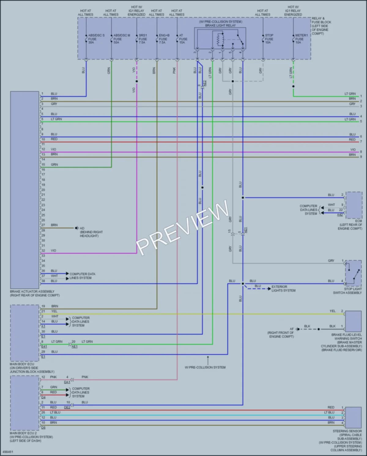 2017 Toyota YarisiA Anti Lock Brakes wiring diagram preview