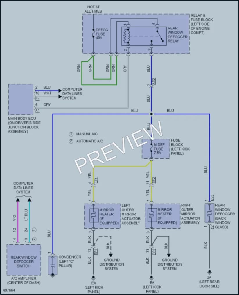 2017 Toyota YarisiA Defoggers wiring diagram preview