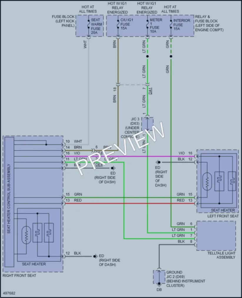 2017 Toyota YarisiA Power Seats wiring diagram preview