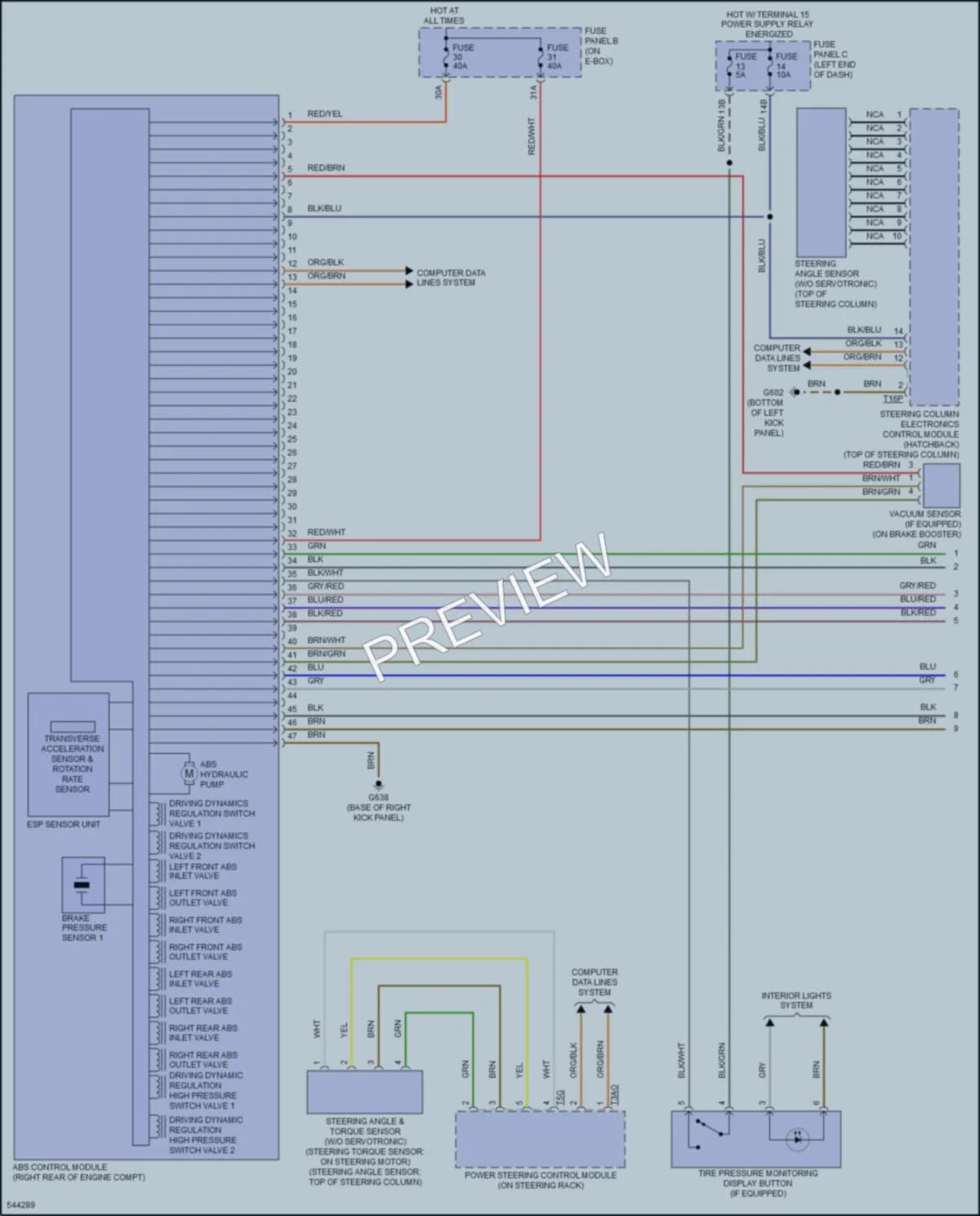 2017 Volkswagen Beetle Anti Lock Brakes wiring diagram preview