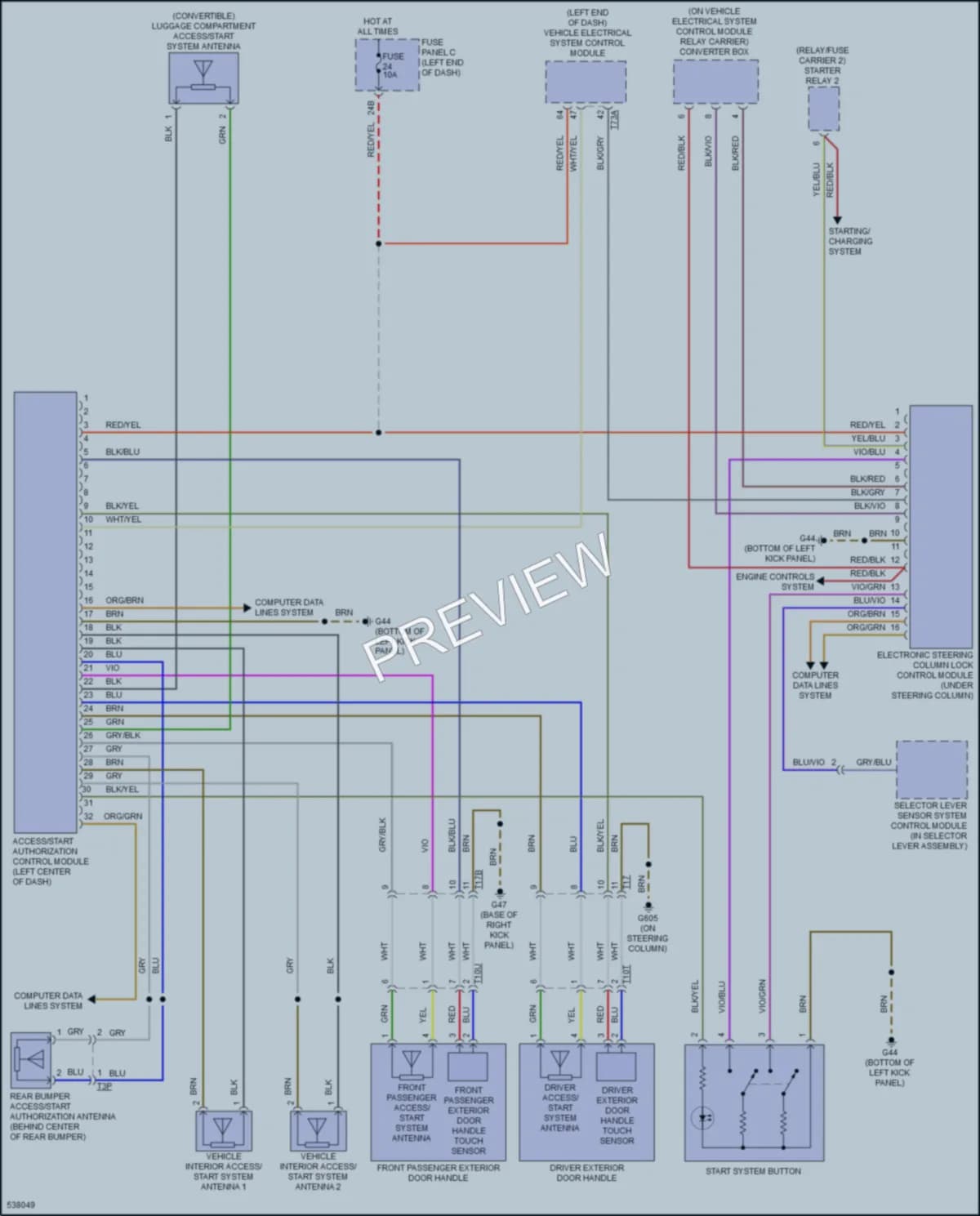2017 Volkswagen Beetle Anti Theft wiring diagram preview
