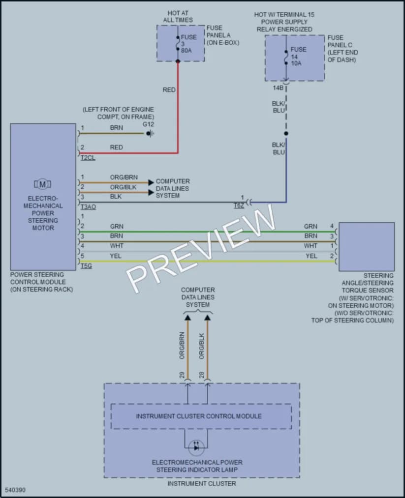 2017 Volkswagen Beetle Electronic Power Steering wiring diagram preview