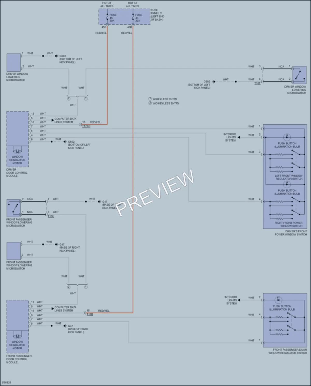 2017 Volkswagen Beetle Power Windows wiring diagram preview