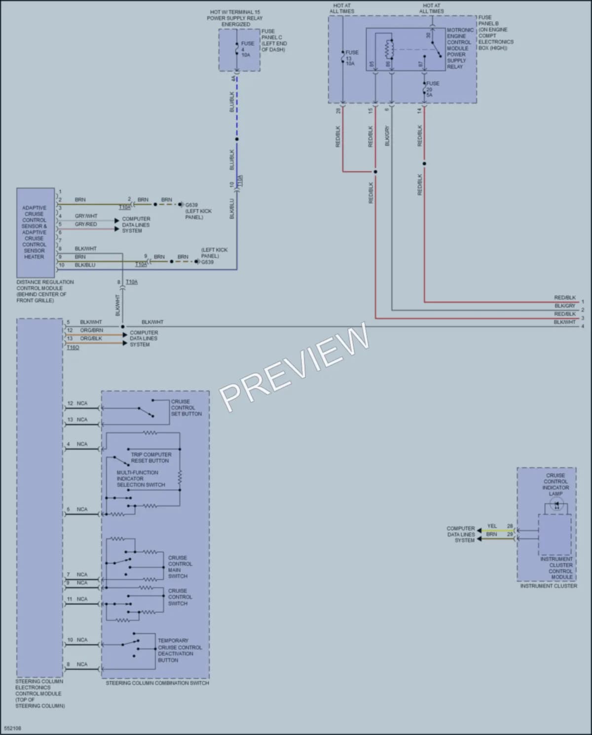 2017 Volkswagen CC Cruise Control wiring diagram preview