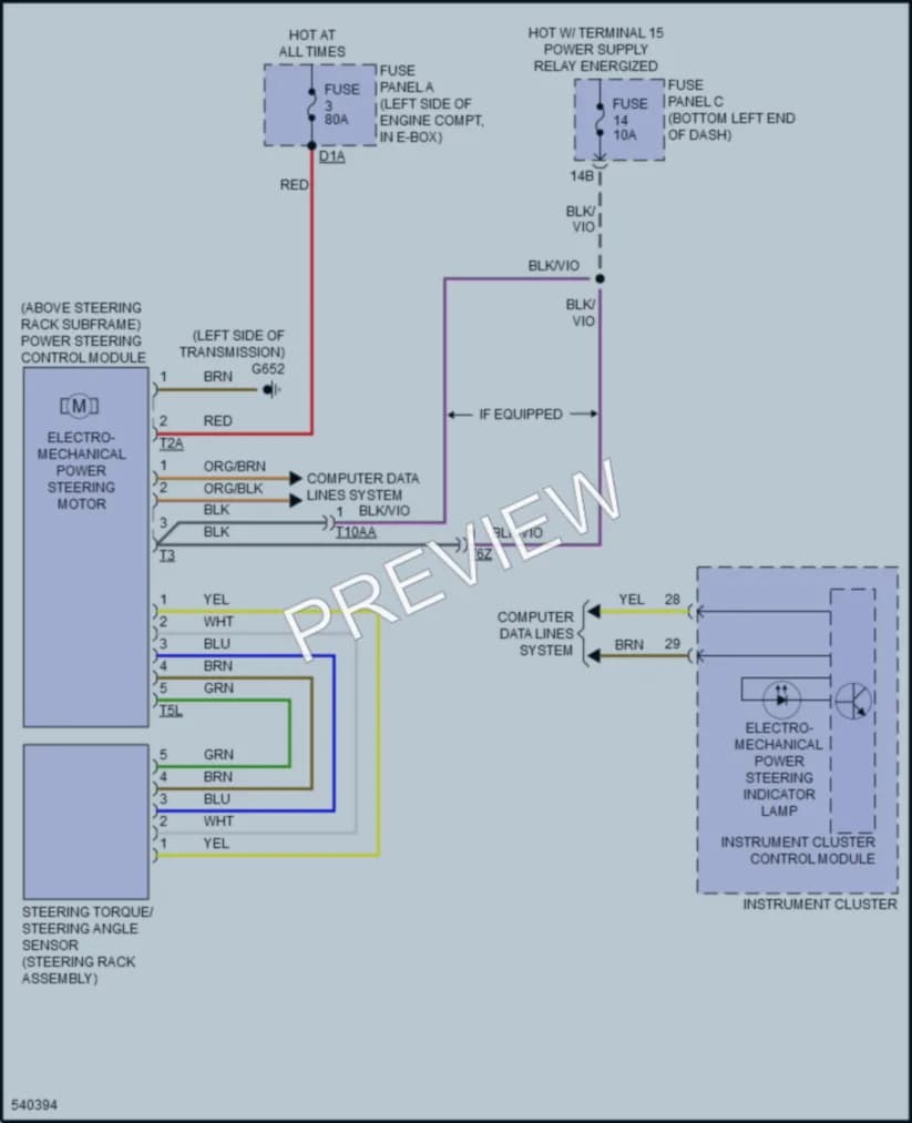 2017 Volkswagen GLI Electronic Power Steering wiring diagram preview