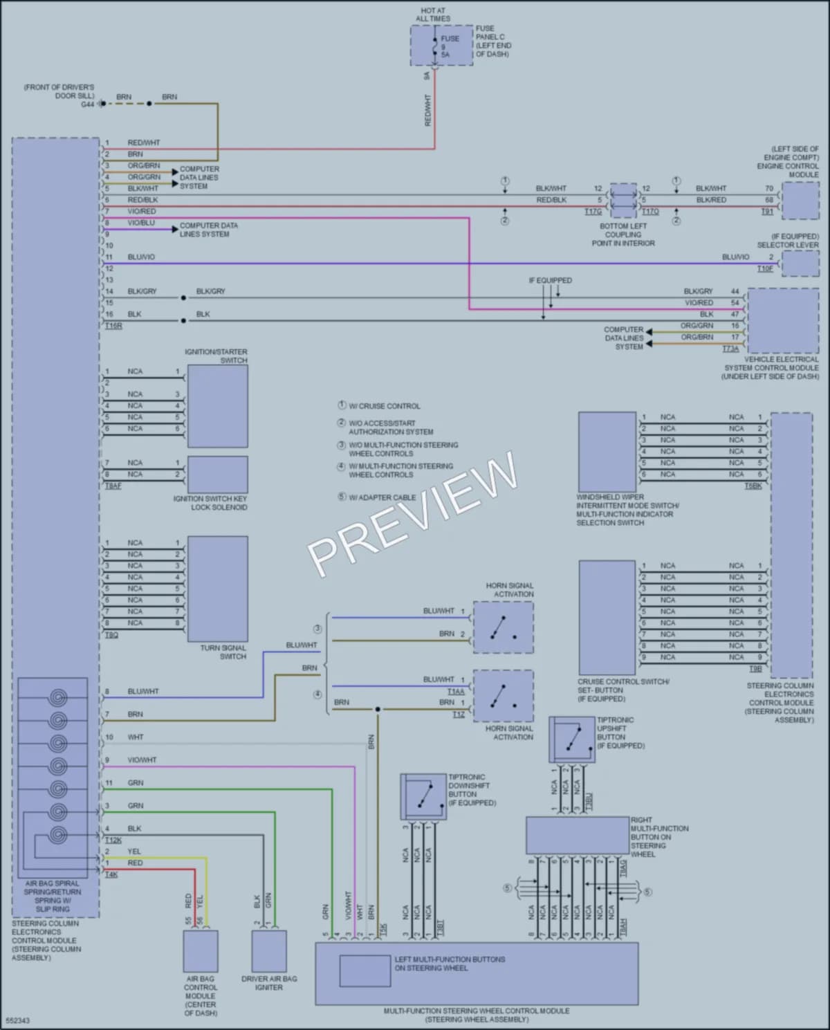 2017 Volkswagen GolfAlltrack Body Control Modules wiring diagram preview