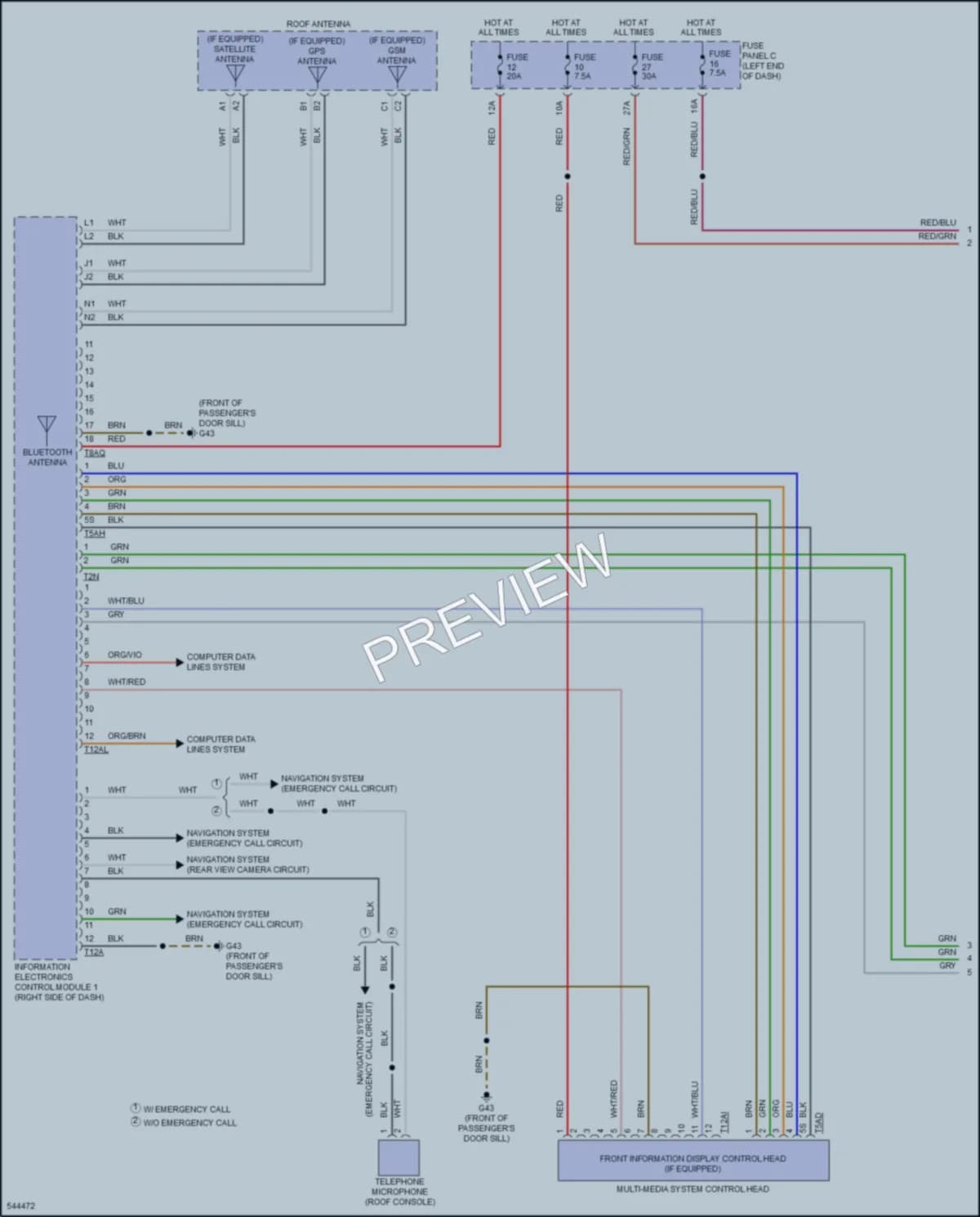 2017 Volkswagen GolfAlltrack Radio wiring diagram preview