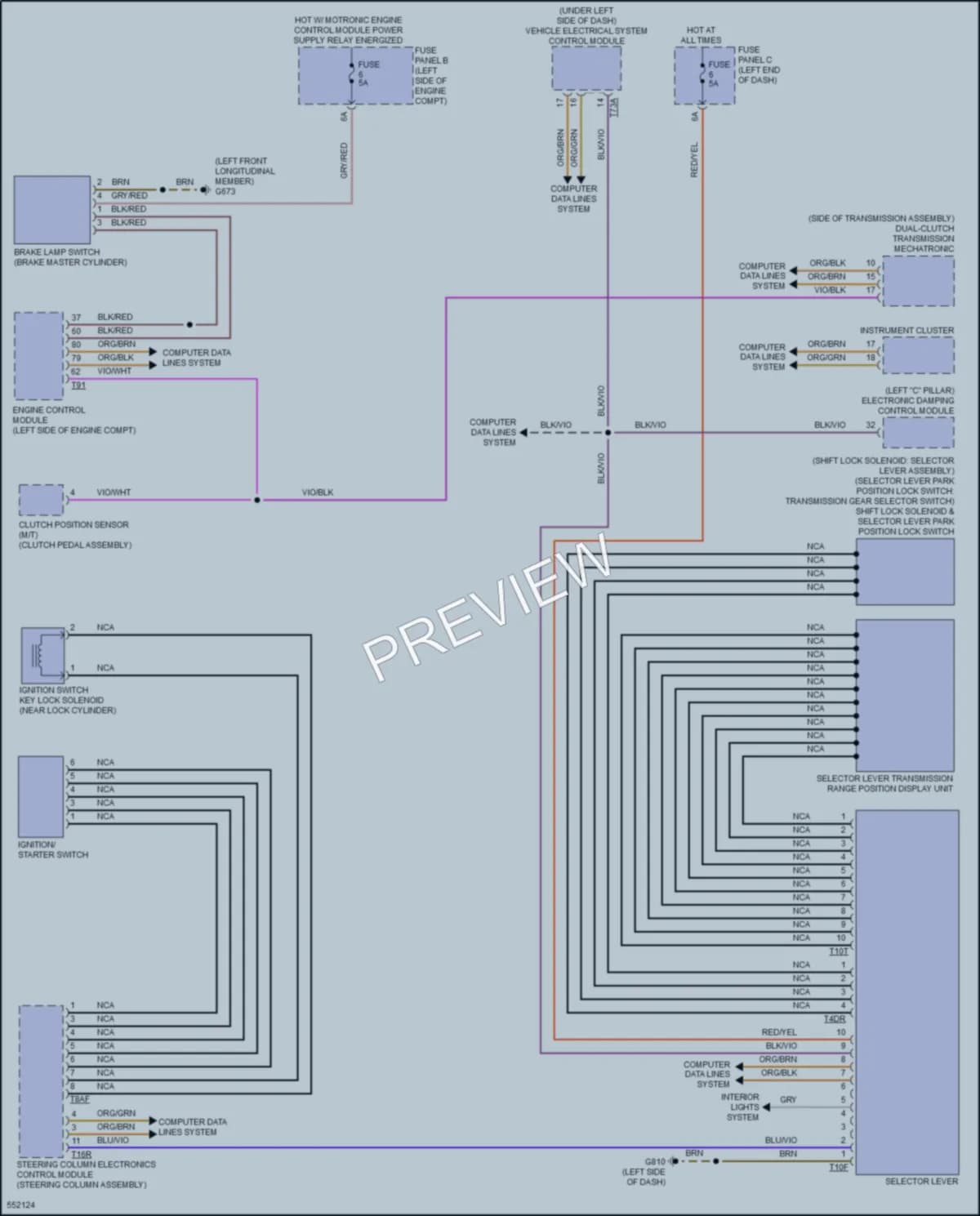 2017 Volkswagen GolfAlltrack Shift Interlock wiring diagram preview