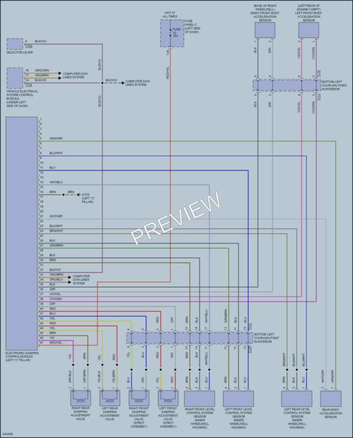 2017 Volkswagen GolfGTI Electronic Suspension wiring diagram preview
