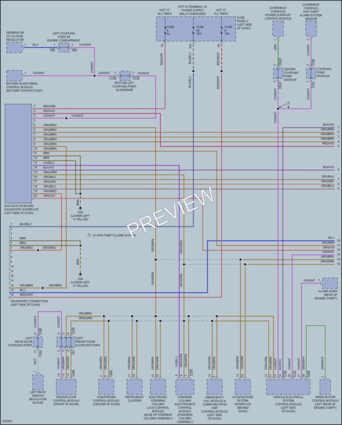 2017 Volkswagen GolfR Computer Data Lines wiring diagram preview