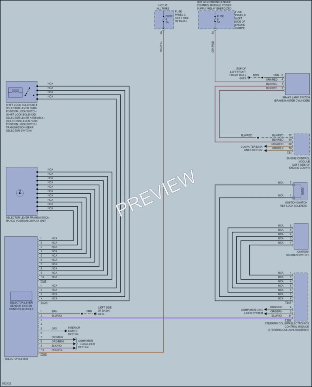 2017 Volkswagen GolfR Shift Interlock wiring diagram preview
