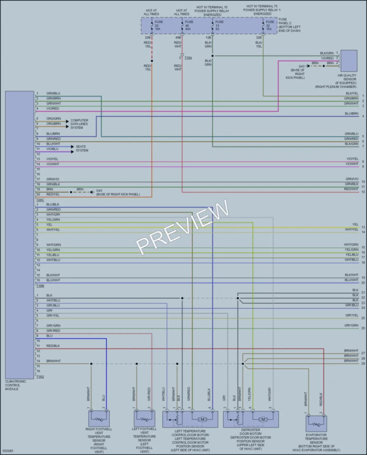 2017 Volkswagen Jetta Air Conditioning wiring diagram preview