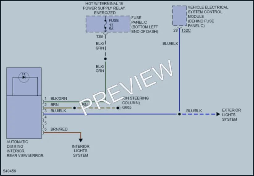 2017 Volkswagen Jetta Power Mirrors wiring diagram preview