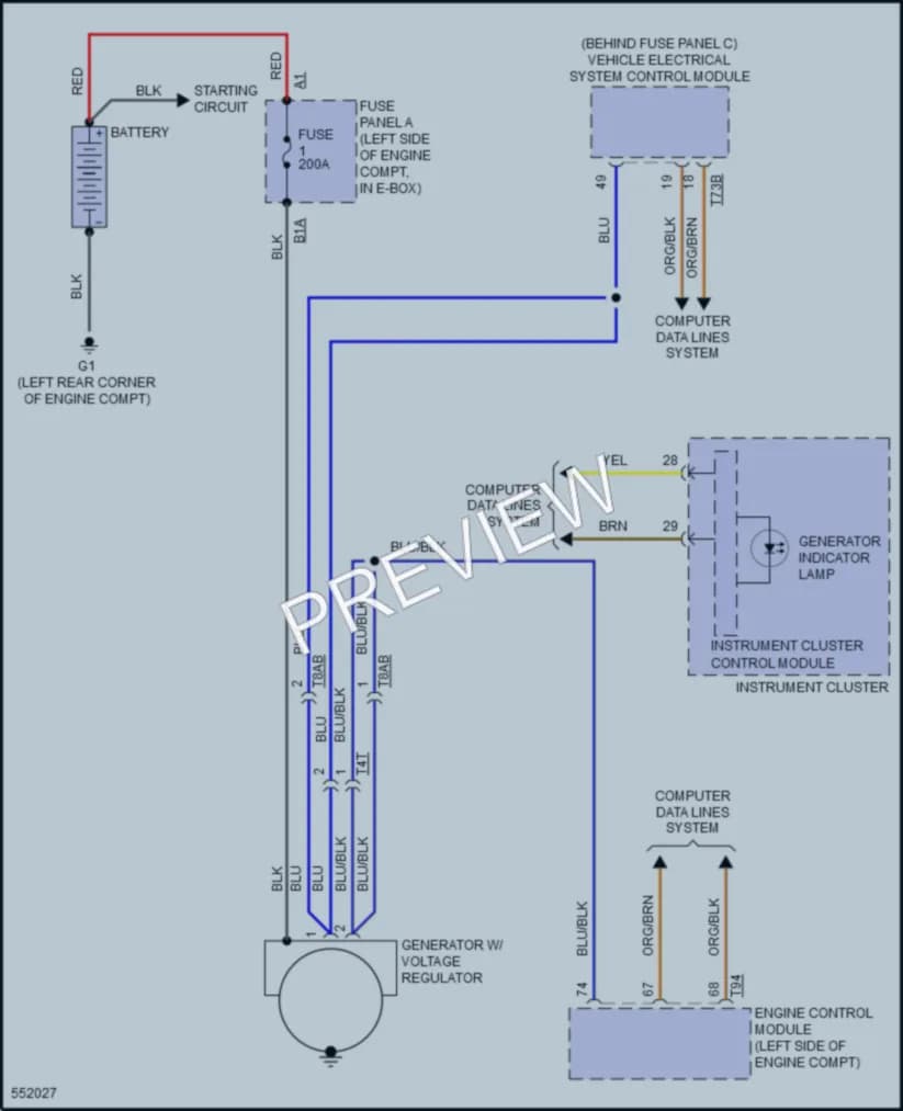 2017 Volkswagen Jetta Starting Charging wiring diagram preview