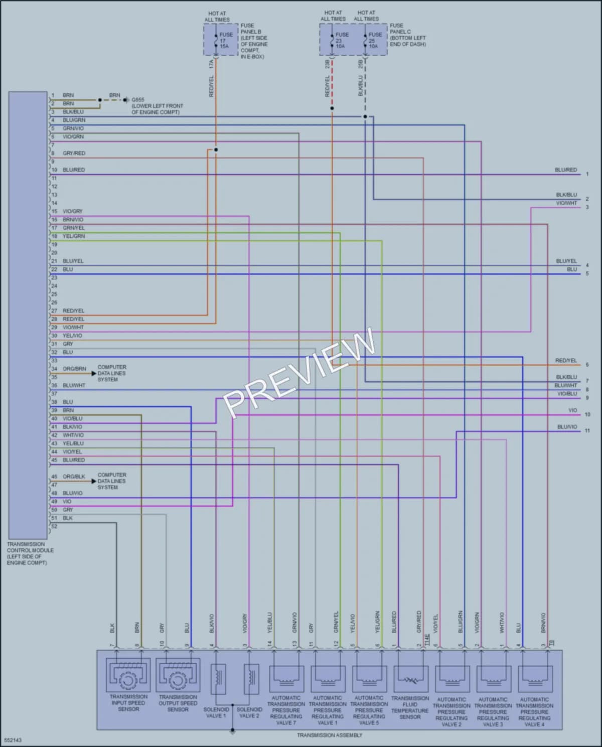 2017 Volkswagen Jetta Transmission wiring diagram preview