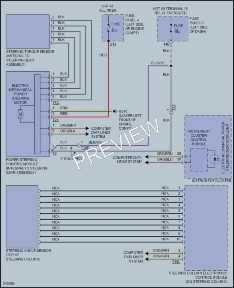 2017 Volkswagen Passat Electronic Power Steering wiring diagram preview