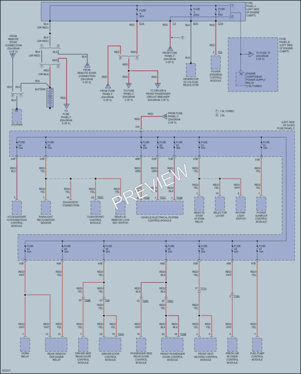 2017 Volkswagen Passat Power Distribution wiring diagram preview