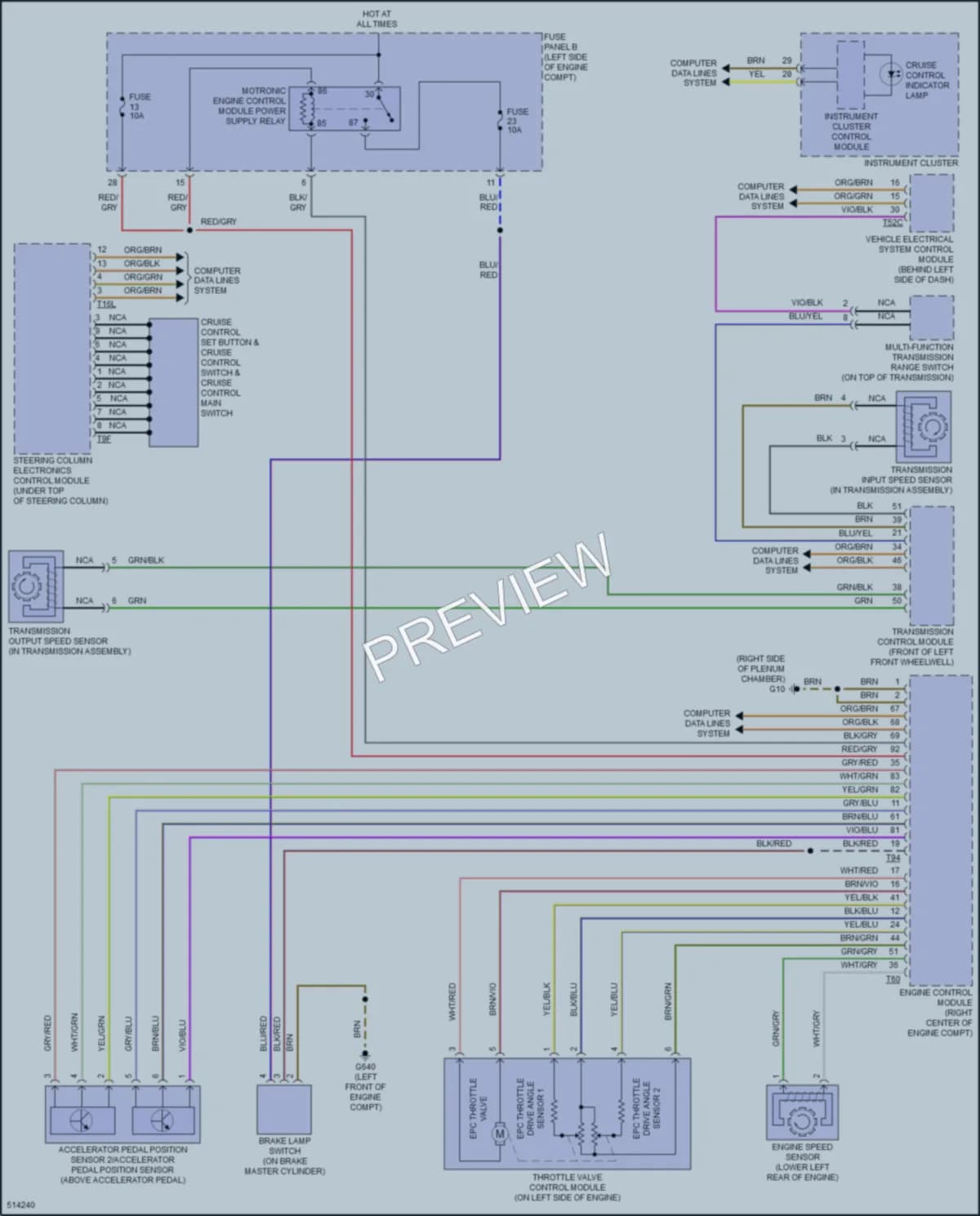 2017 Volkswagen Tiguan Cruise Control wiring diagram preview