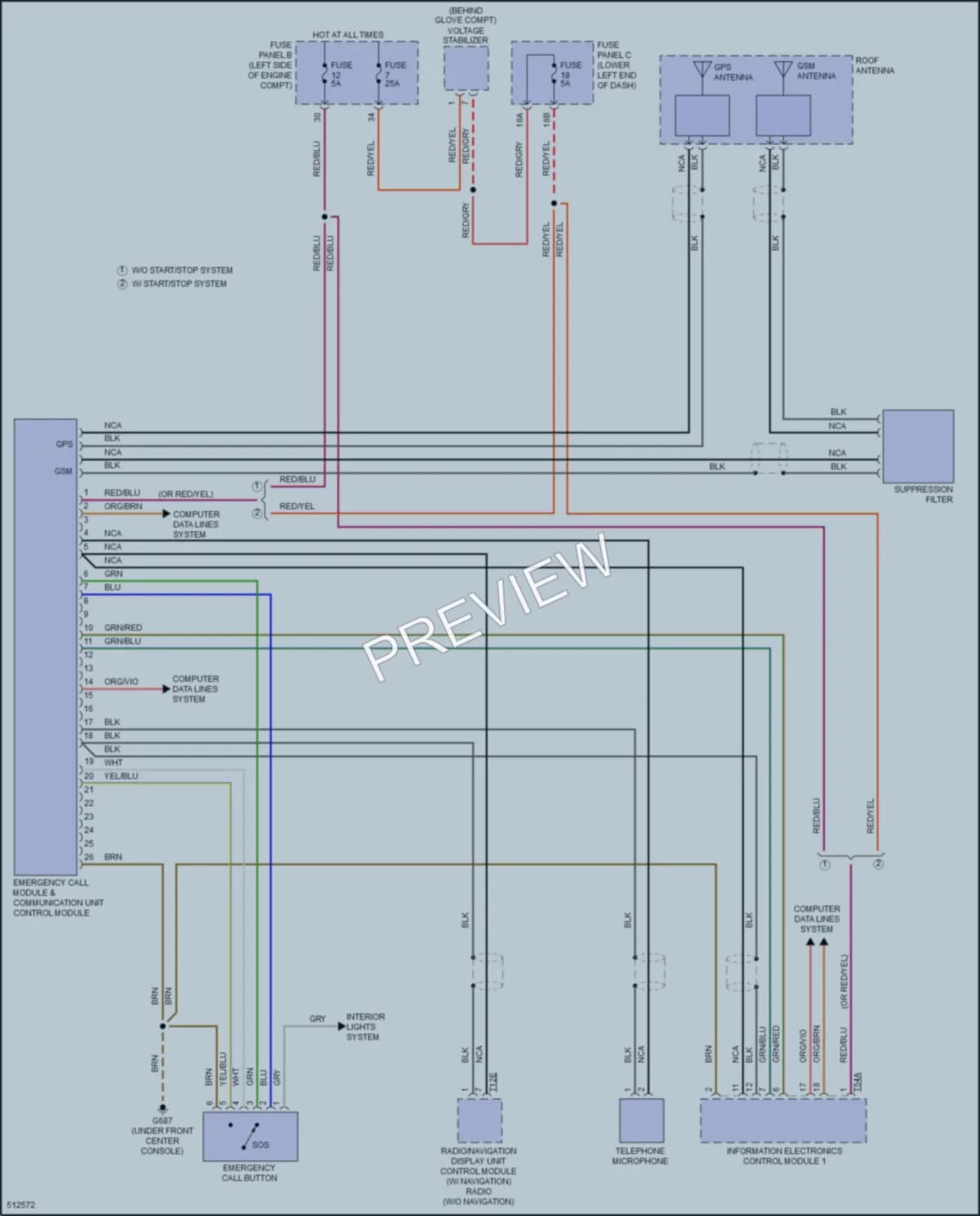 2017 Volkswagen TiguanLimited Navigation wiring diagram preview